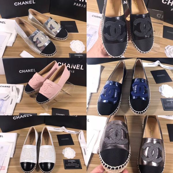 2019 Popular Handmade Hot Women's Low-Top Espadrilles Fisherman Mesh Shoe Casual Sneakers Ladys Flat Slip-On Patent Leather Shoes 35-42