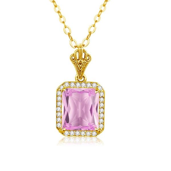 silver sterling s925 necklace pendant for women gold pink crystal gemstone pendants with diamond square wedding fine jewelry
silver sterling s925 necklace pendant for women gold pink crystal gemstone pendants with diamond square wedding fine jewelry