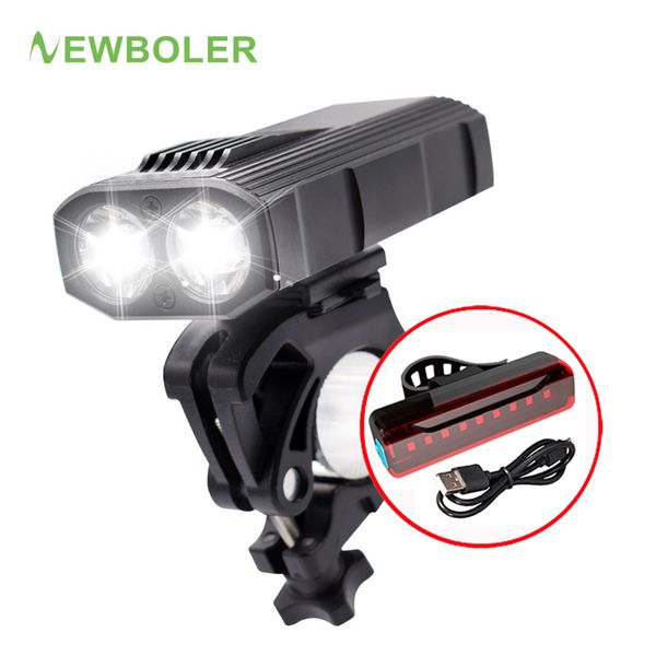 newboler 2 led t6 bicycle front and rear lights set usb charging for cycling bright headlight bike light accessories
newboler 2 led t6 bicycle front and rear lights set usb charging for cycling bright headlight bike light accessories