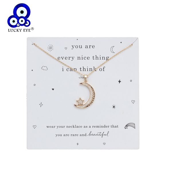 lucky eye star moon necklace crystal zircon pendant necklace link chain wish for women men gift jewelry ey6003, Silver
lucky eye star moon necklace crystal zircon pendant necklace link chain wish for women men gift jewelry ey6003, Silver