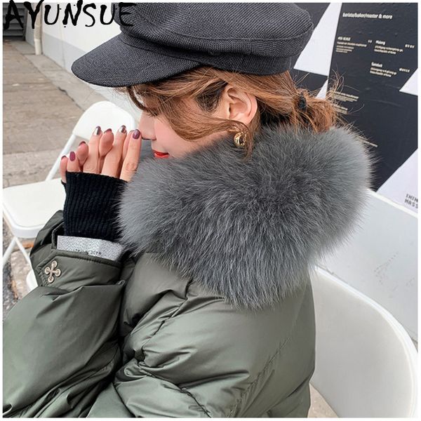ayunsue 2020 women's down jacket winter coat women clothes fur collar fashion korean puffer jacket womens jackets oly2020025, Black
ayunsue 2020 women's down jacket winter coat women clothes fur collar fashion korean puffer jacket womens jackets oly2020025, Black