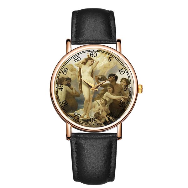 fashion casual art style character pattern oil painting style sect luxury dress quartz watch, Slivery;brown
fashion casual art style character pattern oil painting style sect luxury dress quartz watch, Slivery;brown