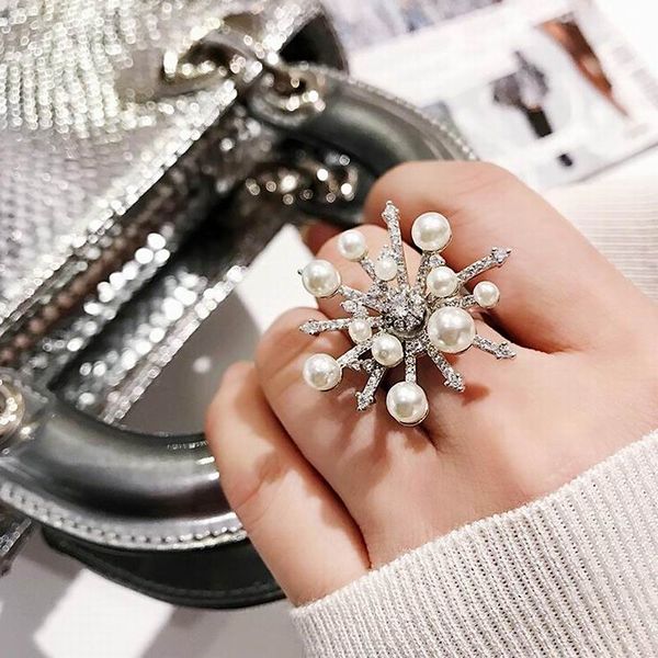 fashion big snowflake rings for women creative statement ring jewelry personality open design adjustable, Silver
fashion big snowflake rings for women creative statement ring jewelry personality open design adjustable, Silver