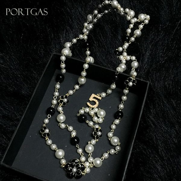 long simulated pearl necklace for women no.5 double layer collane lunghe donna camelia maxi necklace party necklace cj191223, Silver
long simulated pearl necklace for women no.5 double layer collane lunghe donna camelia maxi necklace party necklace cj191223, Silver
