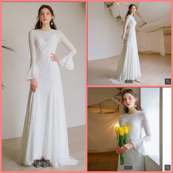 2020 new arrival white lace mermaid wedding dress scoop neck long sleeve modest summer beach elegant bridal gowns robe de mariage
2020 new arrival white lace mermaid wedding dress scoop neck long sleeve modest summer beach elegant bridal gowns robe de mariage