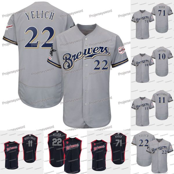 Mens Milwaukee 22 Christian Yelich National League Brewers Jerseys 10 Yasmani Grandal Mike 11 Moustakas 71 Josh Hader Allstar Jerseys
Mens Milwaukee 22 Christian Yelich National League Brewers Jerseys 10 Yasmani Grandal Mike 11 Moustakas 71 Josh Hader Allstar Jerseys
