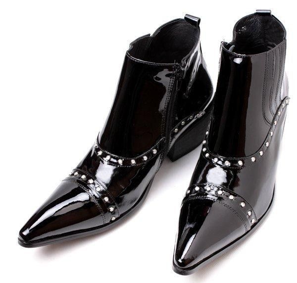 italy type 6.5cm high heel men leather boots ankle pointed metal tip toe man boots short ankle motorcycle botas hombre, big sizes us6-12, Black
italy type 6.5cm high heel men leather boots ankle pointed metal tip toe man boots short ankle motorcycle botas hombre, big sizes us6-12, Black