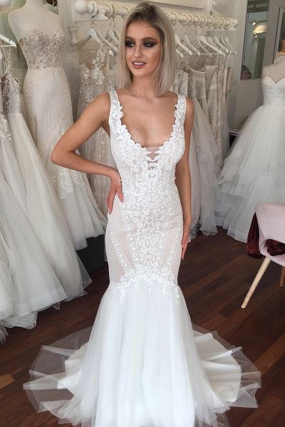 exquisite mermaid wedding dresses boho backless country bride dress arabic middle east modest wedding gowns slim robes de mariée sirène 2019, White
exquisite mermaid wedding dresses boho backless country bride dress arabic middle east modest wedding gowns slim robes de mariée sirène 2019, White