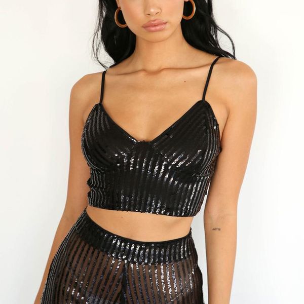 woman summer sequined camisole deep v neck strap sleeveless crop back zipper tube halter bralette, White
woman summer sequined camisole deep v neck strap sleeveless crop back zipper tube halter bralette, White