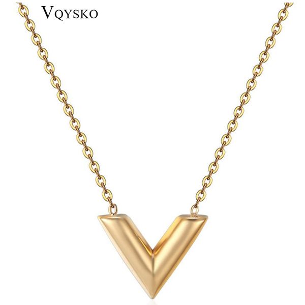 fashion brand v letter pendant necklace for woman stainless steel women necklace luxury jewelry female costume accessories, Silver
fashion brand v letter pendant necklace for woman stainless steel women necklace luxury jewelry female costume accessories, Silver