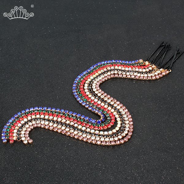 colorful rhinestone hair chain clip jewelry for women crystal chain tassel hair pins wedding party accessories, Golden;white
colorful rhinestone hair chain clip jewelry for women crystal chain tassel hair pins wedding party accessories, Golden;white