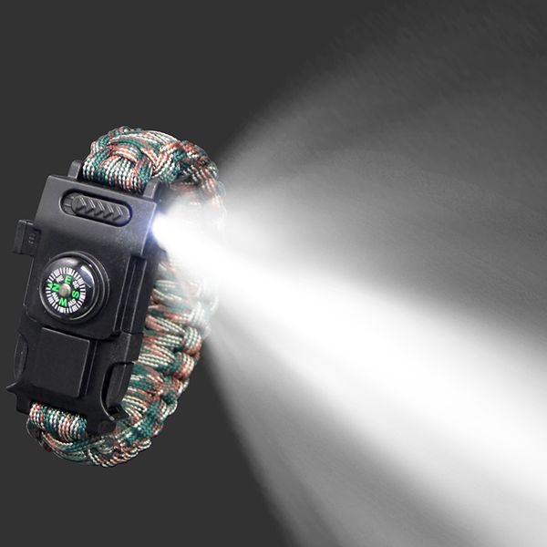 led lights camping rope parachute cord bracelet emergency 4mm paracord survival multifunction outdoor tools
led lights camping rope parachute cord bracelet emergency 4mm paracord survival multifunction outdoor tools