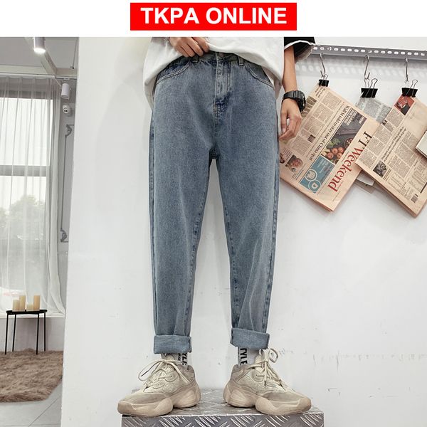 men korean fashions straight jeans harem pants 2020 denim men hip hop vintage jeans high waist casual designer clothes, Blue
men korean fashions straight jeans harem pants 2020 denim men hip hop vintage jeans high waist casual designer clothes, Blue