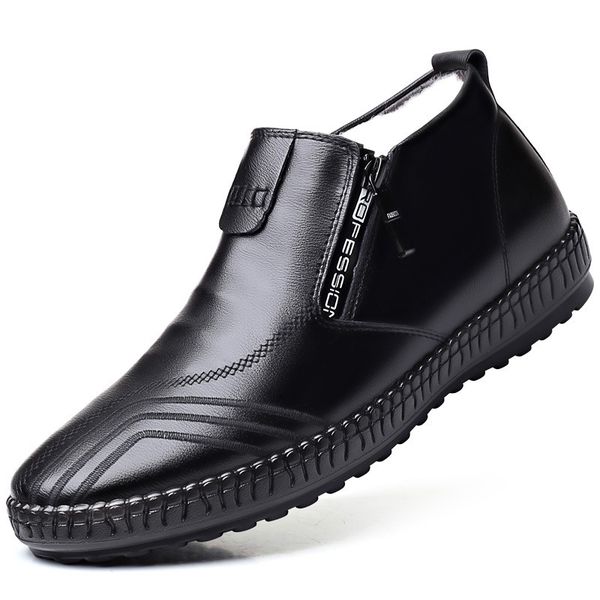 limeike fashion men split leather ankle snow boots shoes warm fur plush winter shoes, Black
limeike fashion men split leather ankle snow boots shoes warm fur plush winter shoes, Black