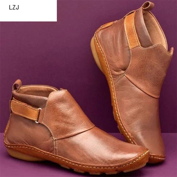 lzj 2019 winter retro women boots shoes genuine leather ankle boots fashion warm women zapatos de mujer wram botas mujer, Black
lzj 2019 winter retro women boots shoes genuine leather ankle boots fashion warm women zapatos de mujer wram botas mujer, Black