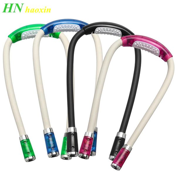 haoxin convenient flexible handsled neck hug light book reading lamp novelty led night flash light camping light
haoxin convenient flexible handsled neck hug light book reading lamp novelty led night flash light camping light