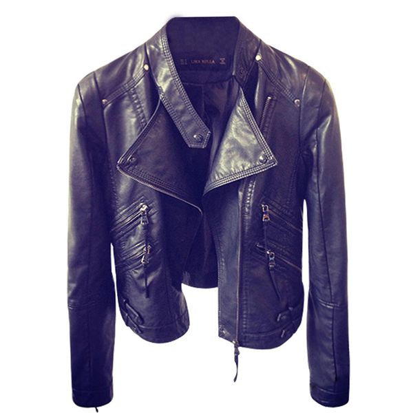 2019 women autumn faux leather jacket motocycle short outwear female coat black jackets
2019 women autumn faux leather jacket motocycle short outwear female coat black jackets