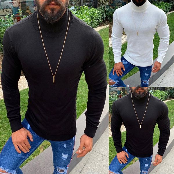 2019 new men's pullover stretch sweaters knitted turtleneck solid sweater male autumn winter casual slim fit mens streetwear, White;black
2019 new men's pullover stretch sweaters knitted turtleneck solid sweater male autumn winter casual slim fit mens streetwear, White;black
