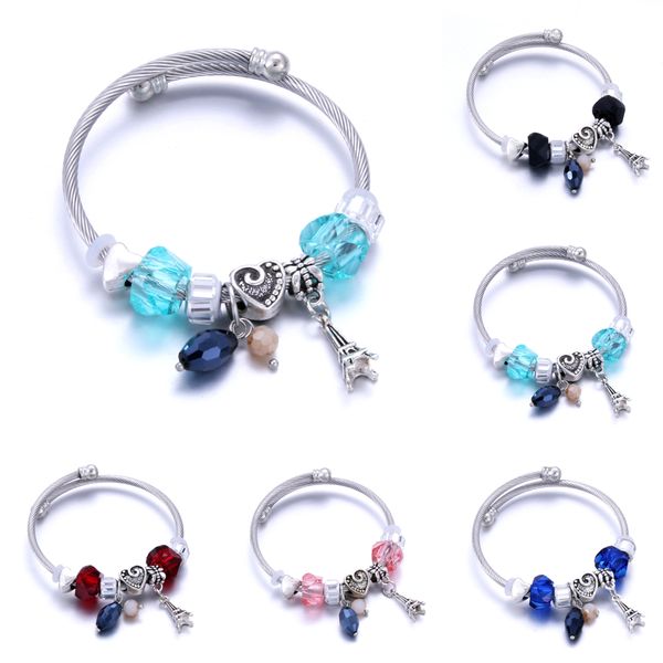 trendy elastic metal beading bracelet tower crystal jewelry silver openable spring bangles beaded bracelet fit jewelry girl, Black
trendy elastic metal beading bracelet tower crystal jewelry silver openable spring bangles beaded bracelet fit jewelry girl, Black