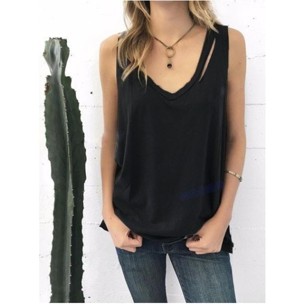 miyu women 2019 summer casual solid knit tank sleeveless v-neck loose shirt vest camisole with hole red black, White
miyu women 2019 summer casual solid knit tank sleeveless v-neck loose shirt vest camisole with hole red black, White
