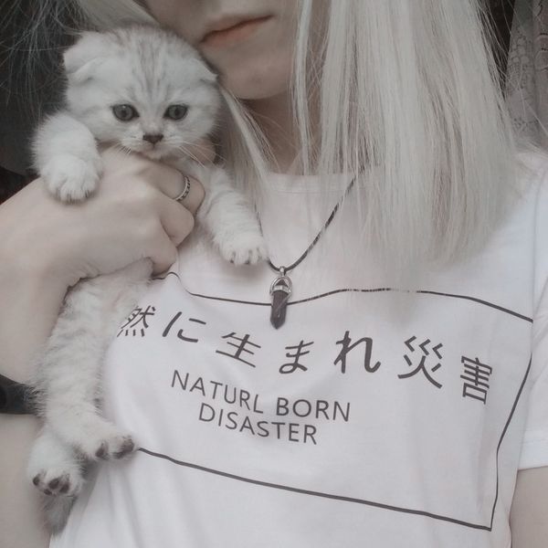 nature born disaster harajuku female fashion t shirt japanese character style tees casual tumblr instagram casual, White
nature born disaster harajuku female fashion t shirt japanese character style tees casual tumblr instagram casual, White