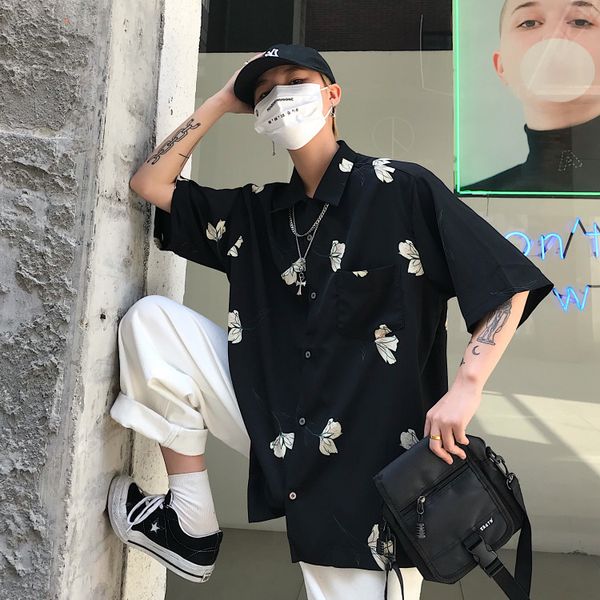 long loose summer men shirt harajuku cardigan short sleeve blouse ulzzang korean clothes clothing vintage streetwear, White;black
long loose summer men shirt harajuku cardigan short sleeve blouse ulzzang korean clothes clothing vintage streetwear, White;black