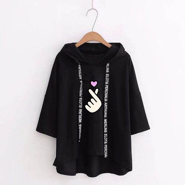 new fashion hooded shirts summer for women 2019 short sleeve heart finger pattern funny tshirt casual harajuku kawaii shirt, White
new fashion hooded shirts summer for women 2019 short sleeve heart finger pattern funny tshirt casual harajuku kawaii shirt, White