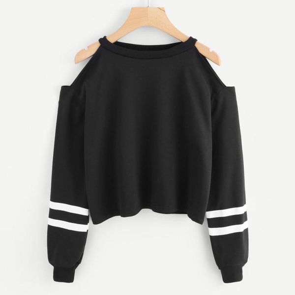 sweatshirt kpop women off shoulder women's sweatshirts o-neck long sleeve stripe patchwork pullover casual woman sweatshirt f731, Black
sweatshirt kpop women off shoulder women's sweatshirts o-neck long sleeve stripe patchwork pullover casual woman sweatshirt f731, Black
