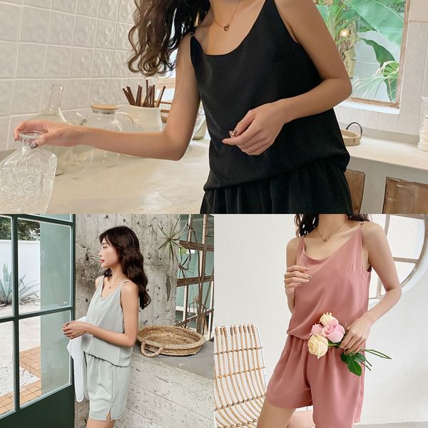 red1x summer 2020 copper ammonia strap pajamas two-piece clothes home furnishing clothing suit female solid color home clothes suit breathab, Blue;red
red1x summer 2020 copper ammonia strap pajamas two-piece clothes home furnishing clothing suit female solid color home clothes suit breathab, Blue;red