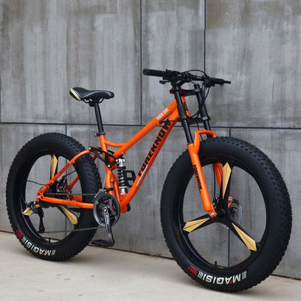 26-inch 27-speed 4.0 super wide tire mountain bike dual shock absorber system variable speed off-road beach snowmobile
26-inch 27-speed 4.0 super wide tire mountain bike dual shock absorber system variable speed off-road beach snowmobile