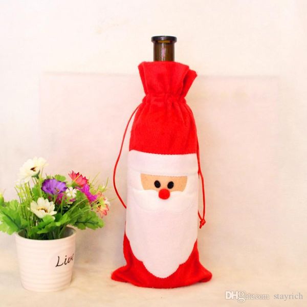 new santa claus gift bags christmas decorations red wine bottle cover bags xmas santa champagne wine bag xmas gift 31*12cm
new santa claus gift bags christmas decorations red wine bottle cover bags xmas santa champagne wine bag xmas gift 31*12cm