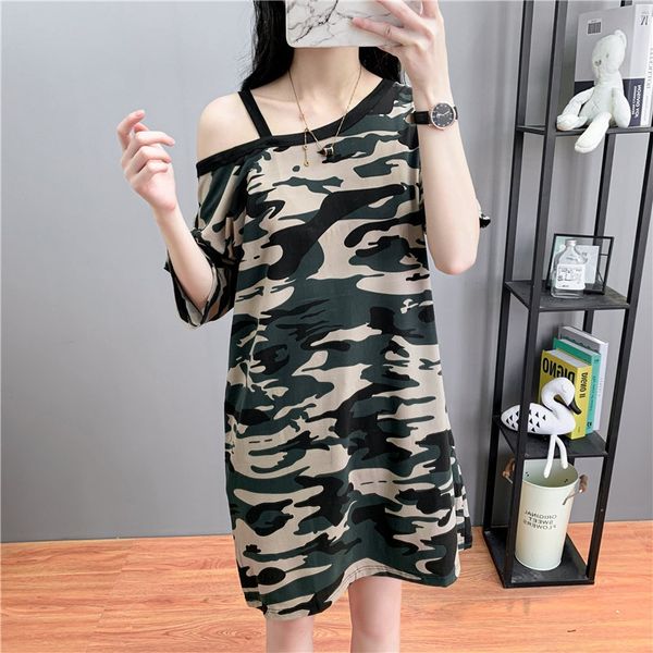 2020 простая камуфляжная свободная футболка брюки и брюки средние и длинные женские повседневные платья с короткими рукавами футболка с коро, White
2020 простая камуфляжная свободная футболка брюки и брюки средние и длинные женские повседневные платья с короткими рукавами футболка с коро, White