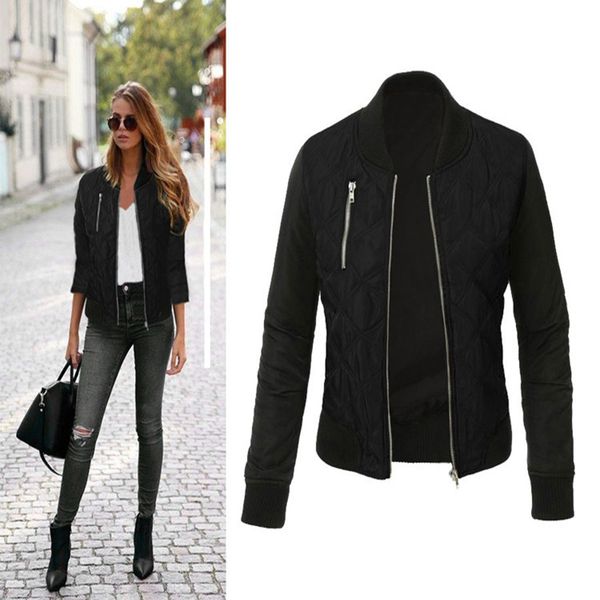 2019 autumn winter europe and america fashion zipper quilted personality small coat dropshipping, Black;brown
2019 autumn winter europe and america fashion zipper quilted personality small coat dropshipping, Black;brown