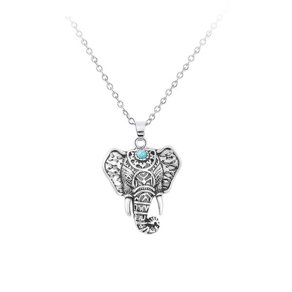 ethnic style european and american fashion wild necklace thailand imitation retro elephant head clavicle chain, Silver
ethnic style european and american fashion wild necklace thailand imitation retro elephant head clavicle chain, Silver