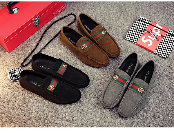New men's shoes doudou men's shoes south Korean version of a frosted anti - velvet doudou leisure men's shoes