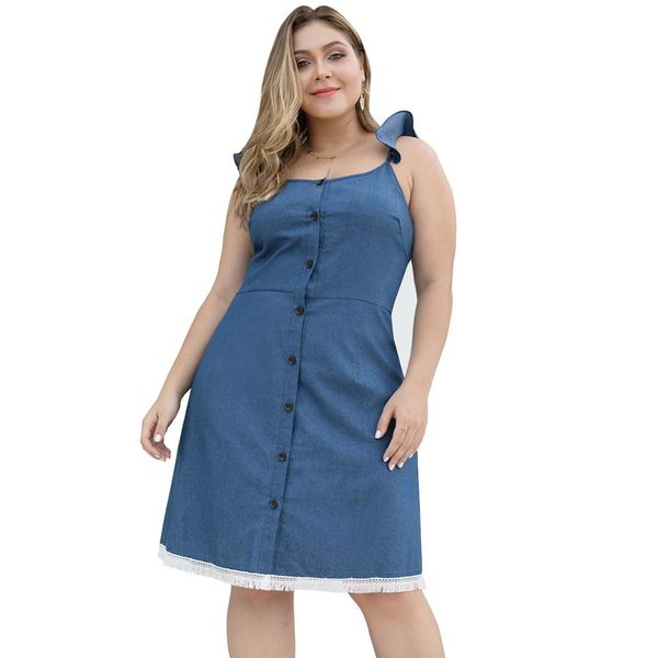 european and american pregnant wooden ear straps eight buckles waist backless tassel large size blue women's denim dresses, White
european and american pregnant wooden ear straps eight buckles waist backless tassel large size blue women's denim dresses, White