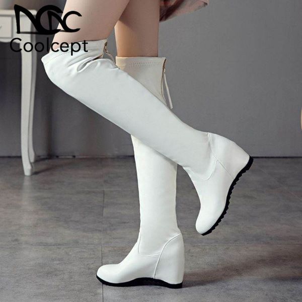 coolcept women over the knee boots zipper wedges office work winter warm boots high heels shoes woman footwear size 33-43, Black
coolcept women over the knee boots zipper wedges office work winter warm boots high heels shoes woman footwear size 33-43, Black