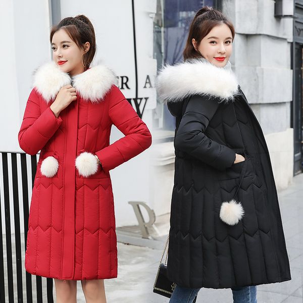 2019 women winter big fur hooded warm coat 8 colors cotton padded jacket female long parka womens wadded jaqueta plus size m-6xl, Black
2019 women winter big fur hooded warm coat 8 colors cotton padded jacket female long parka womens wadded jaqueta plus size m-6xl, Black