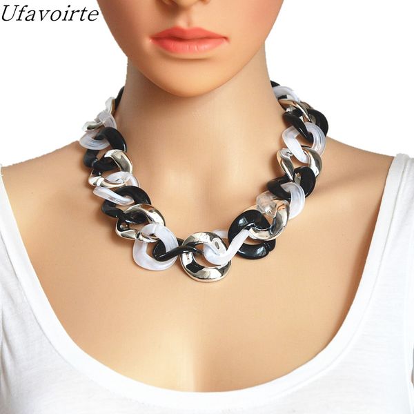 ufavoirte brand new jewelry statement necklace chain black white resin choker necklace chain jewelry women, Silver
ufavoirte brand new jewelry statement necklace chain black white resin choker necklace chain jewelry women, Silver