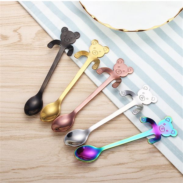 cute bear baby spoon 304 stainless steel tea spoon dessert coffee spoon 5 colors on sale
cute bear baby spoon 304 stainless steel tea spoon dessert coffee spoon 5 colors on sale