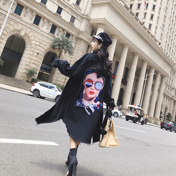 2019 new patch characters street wear long sleeve punk loose women jackets jeans plus size, Black;brown
2019 new patch characters street wear long sleeve punk loose women jackets jeans plus size, Black;brown