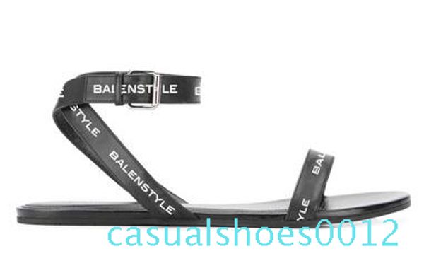 2019 ladies flat sandals designer design slide female slippers gladiator leather ladies drag letter decoration c12, Black
2019 ladies flat sandals designer design slide female slippers gladiator leather ladies drag letter decoration c12, Black