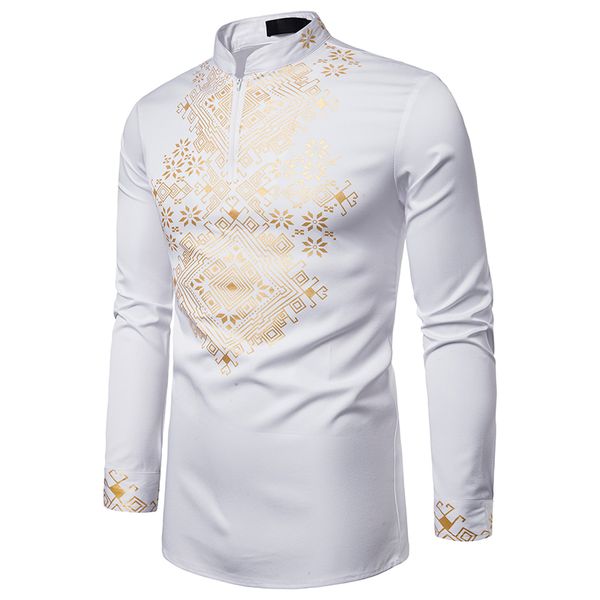 mjartoria 2019 men's robe shirt fashion slim casual long sleeve pattern shirt ethnic style male buttoned court wind, White;black
mjartoria 2019 men's robe shirt fashion slim casual long sleeve pattern shirt ethnic style male buttoned court wind, White;black