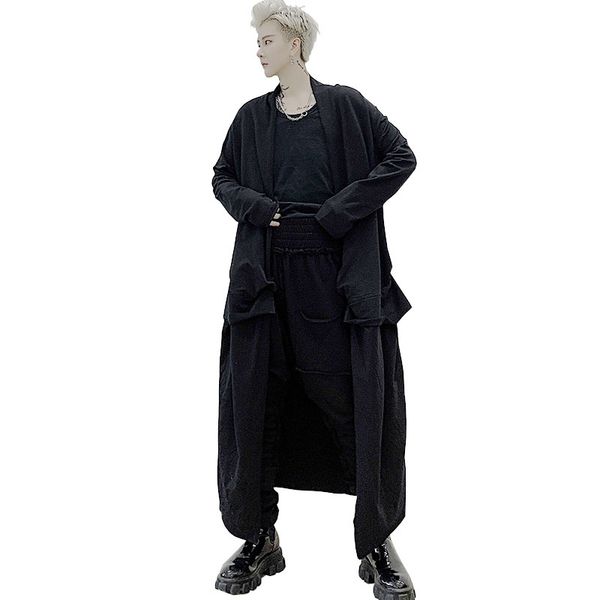 2020 spring new men black splice long cardigan trench coat male japan streetwear gothic hip hop loose jacket outerwear, Tan;black
2020 spring new men black splice long cardigan trench coat male japan streetwear gothic hip hop loose jacket outerwear, Tan;black