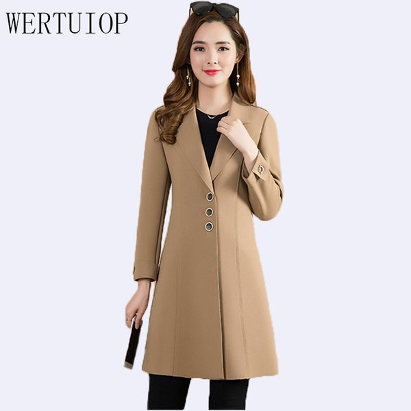 women's wool & blends wertuiop 2021 autumn and winter women woolen coat female clothing windbreaker jacket long slim plus size outerwea, Black
women's wool & blends wertuiop 2021 autumn and winter women woolen coat female clothing windbreaker jacket long slim plus size outerwea, Black