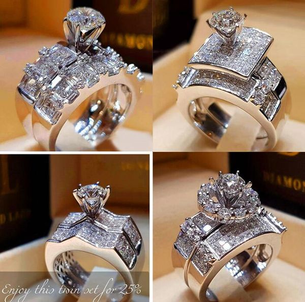 10pcs crystal zircon wedding ring set fashion 925 silver big size stone finger rings bridal engagement rings for women, Golden;silver
10pcs crystal zircon wedding ring set fashion 925 silver big size stone finger rings bridal engagement rings for women, Golden;silver