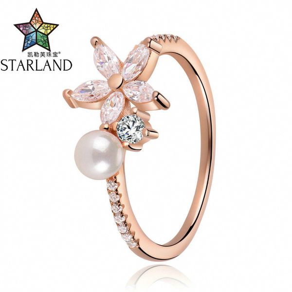 starland new style 925 sterling silver clear cz flower rings for women rose gold ladies party ring pearl jewelry gifts, Golden;silver
starland new style 925 sterling silver clear cz flower rings for women rose gold ladies party ring pearl jewelry gifts, Golden;silver