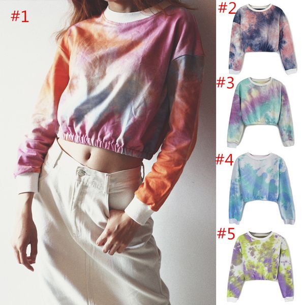 tie-dyed women t shirt rainbow gradient crop long sleeve hoodies spring autumn shirts sweatshirt girls pullover fashion clothing, White
tie-dyed women t shirt rainbow gradient crop long sleeve hoodies spring autumn shirts sweatshirt girls pullover fashion clothing, White