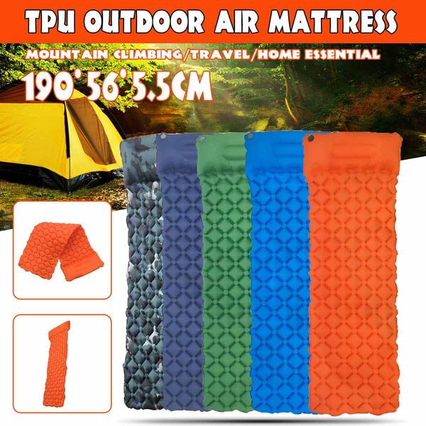 190x56x5.5cm outdoor camping inflatable mattress ultralight air bed portable tent sleeping pad camp moisture-proof pad
190x56x5.5cm outdoor camping inflatable mattress ultralight air bed portable tent sleeping pad camp moisture-proof pad