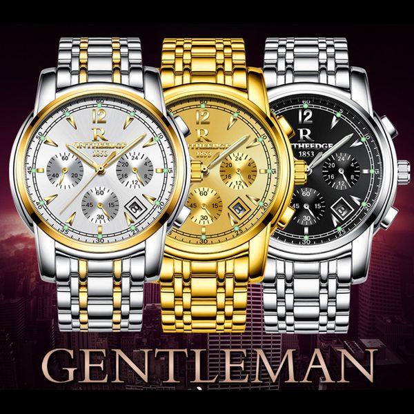 ontheedge stainless watch men sport waterproof wristwatch business gold watches clock reloj hombre inoxidable, Slivery;brown
ontheedge stainless watch men sport waterproof wristwatch business gold watches clock reloj hombre inoxidable, Slivery;brown